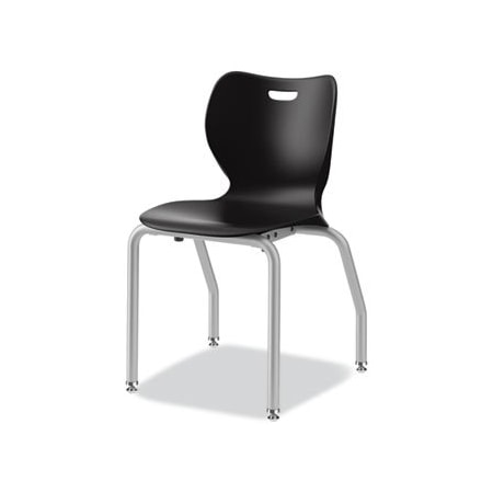 SmartLink Four-Leg Chair, 19.5in X 19.63in X 31in, Onyx Seat, Onyx Base, 4PK